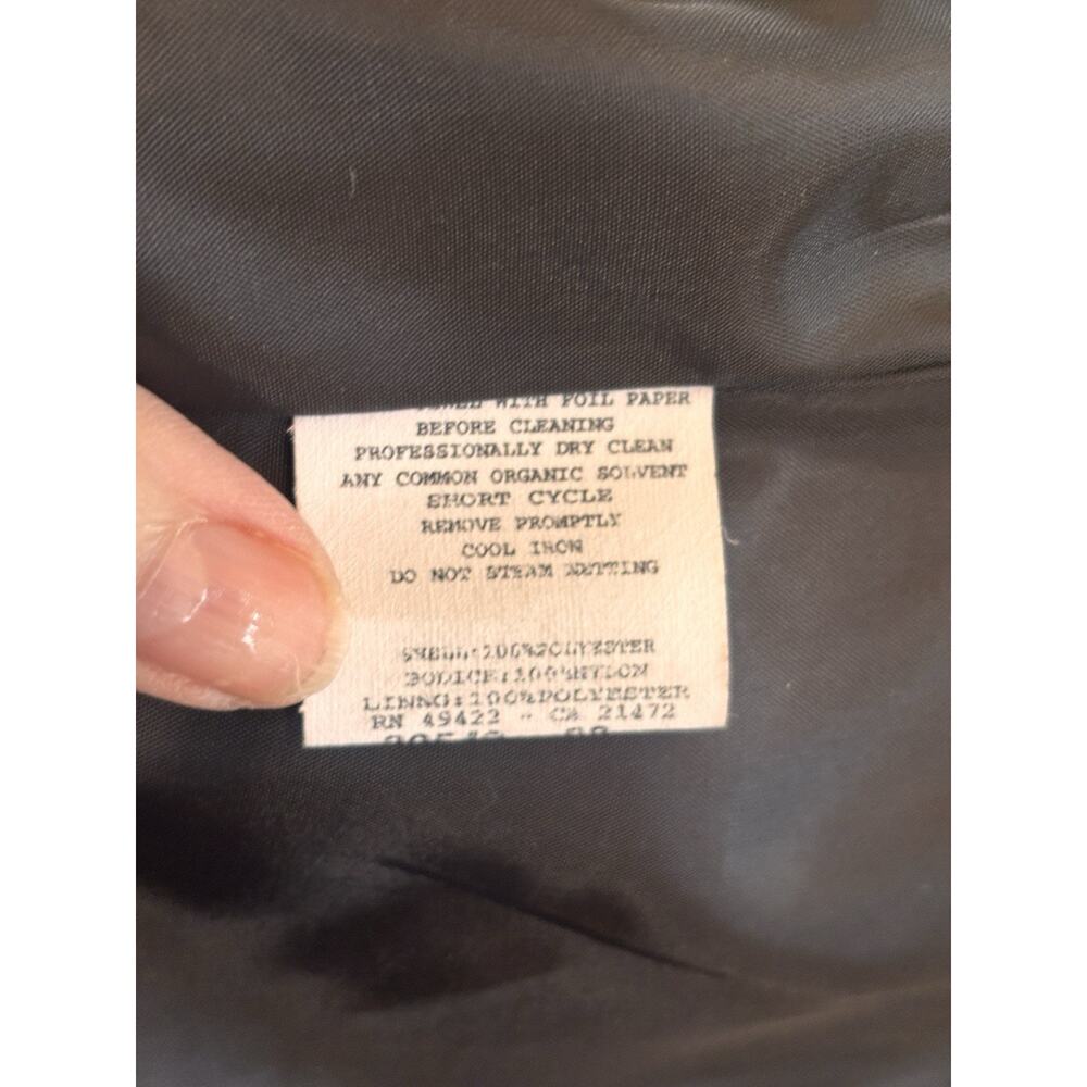 Vtg Jessica McClintock Gunne Sax Strapless Black Satin Lace Gown Prom Dress sz 5 - Picture 6 of 9